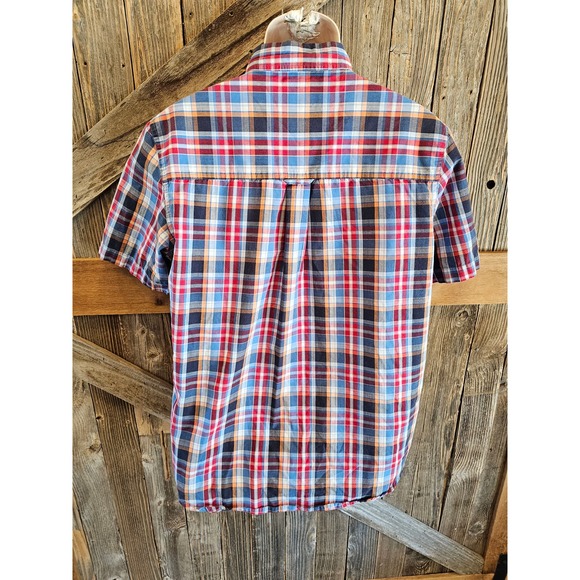 Chaps Easy Care EUC colorful short sleeve button up size M ^ - Picture 2 of 6